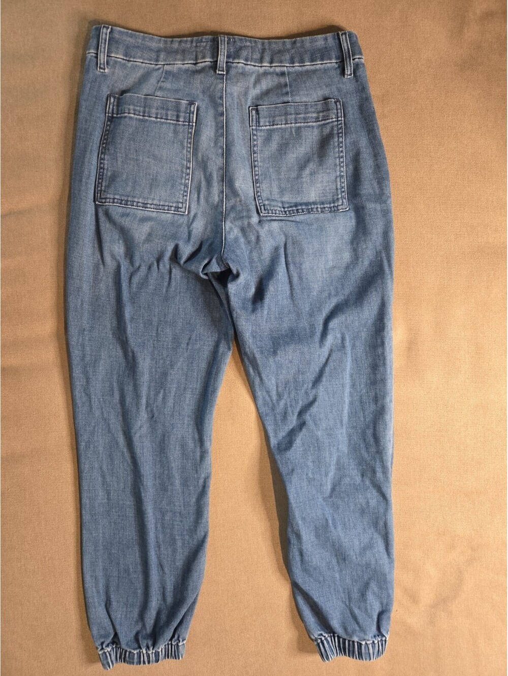 Frank & Eileen Jameson Utility Jean Jogger Women 4 Blue Denim Coastal Chic USA - Picture 5 of 5